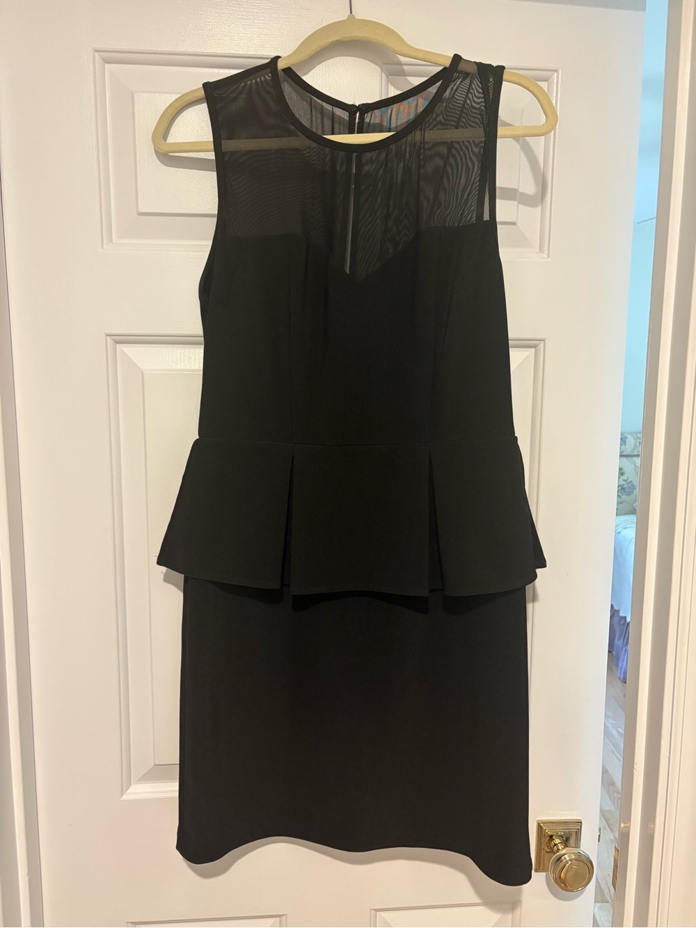 Black Sleeveless Peplum Sheath Dress (size 12)